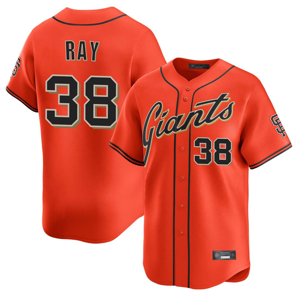 Jamed SF.Giants #38 Robbie Ray Player Orange Home Limited Stitched Jerseys