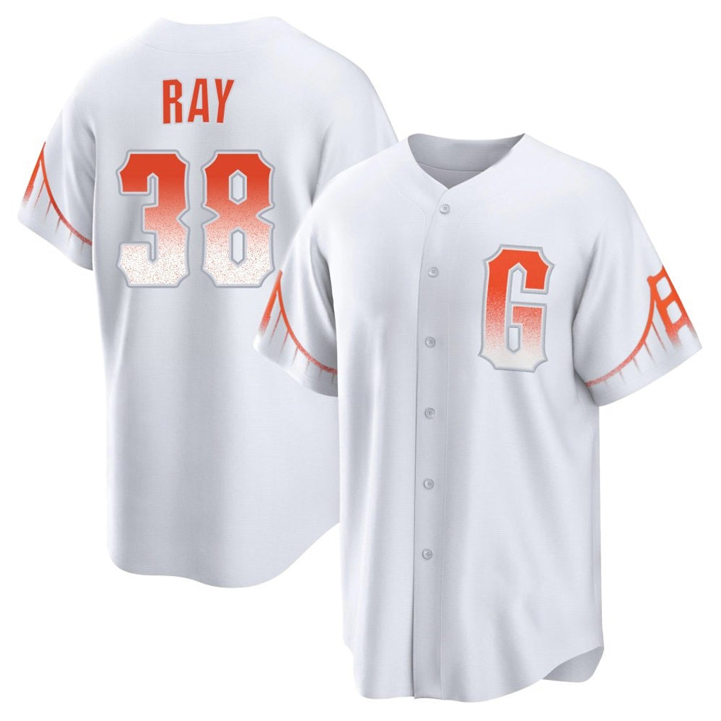 Jamed SF.Giants #38 Robbie Ray Player White City Connect Home Game Stitched Jerseys