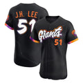 Jamed SF.Giants #51 Jung Hoo Lee Player Black 2025 City Connect Home Limited Elite Stitched Jerseys