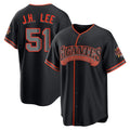 Jamed SF.Giants #51 Jung Hoo Lee Player  Black Alternate Limited Stitched Jerseys
