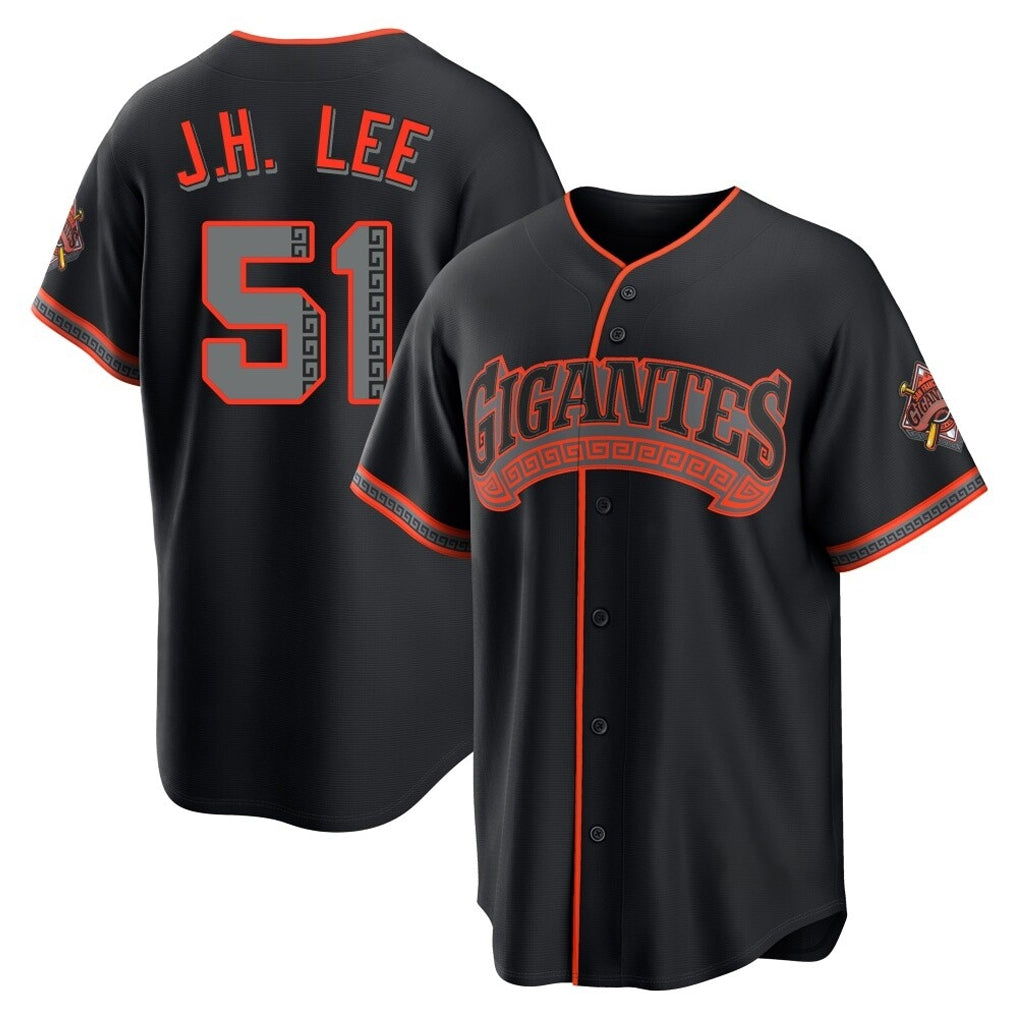 Jamed SF.Giants #51 Jung Hoo Lee Player  Black Alternate Limited Stitched Jerseys