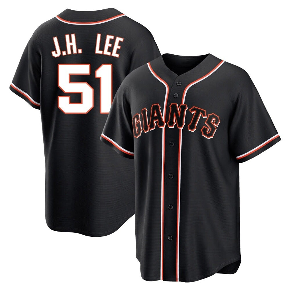Jamed SF.Giants #51 Jung Hoo Lee Player Black Fashion Out Home Limited Stitched Jerseys