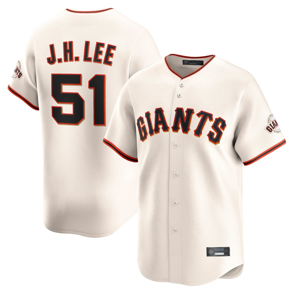 Jamed SF.Giants #51 Jung Hoo Lee Player Cream Home Limited Stitched Jerseys