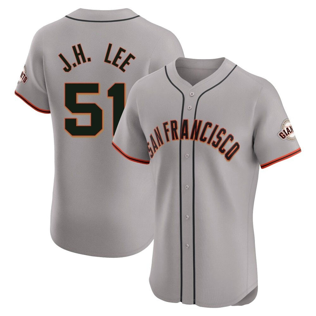 Jamed SF.Giants #51 Jung Hoo Lee Player Gray Home Limited Elite Stitched Jerseys