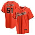 Jamed SF.Giants #51 Jung Hoo Lee Player Orange Home Game Stitched Jerseys