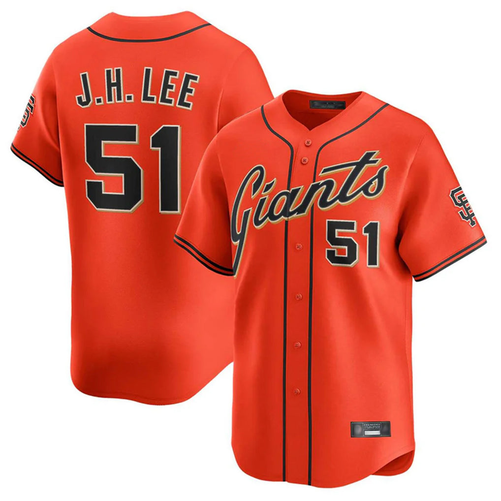 Jamed SF.Giants #51 Jung Hoo Lee Player Orange Home Limited Stitched Jerseys