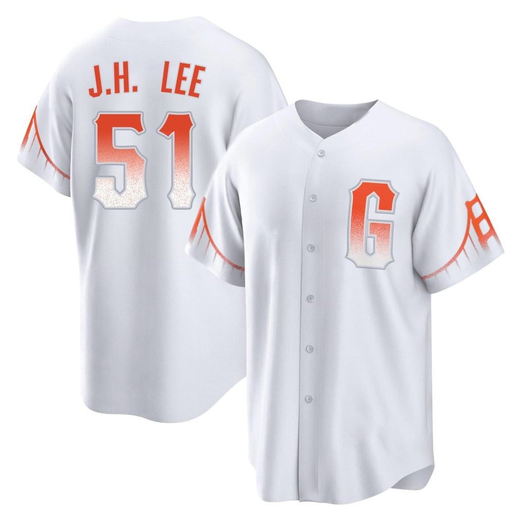 Jamed SF.Giants #51 Jung Hoo Lee Player White City Connect Home Game Stitched Jerseys