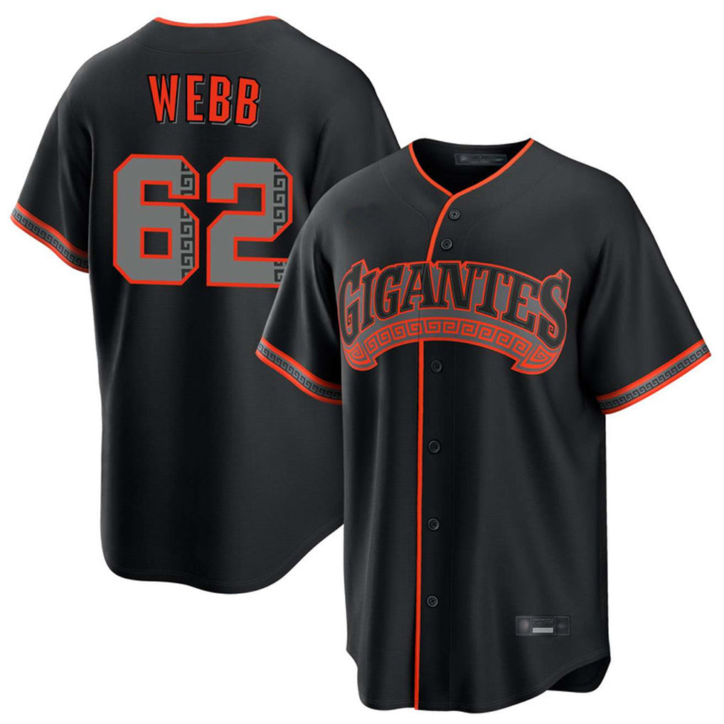 Jamed SF.Giants #62 Logan Webb Player Black Alternate Limited Stitched Jerseys