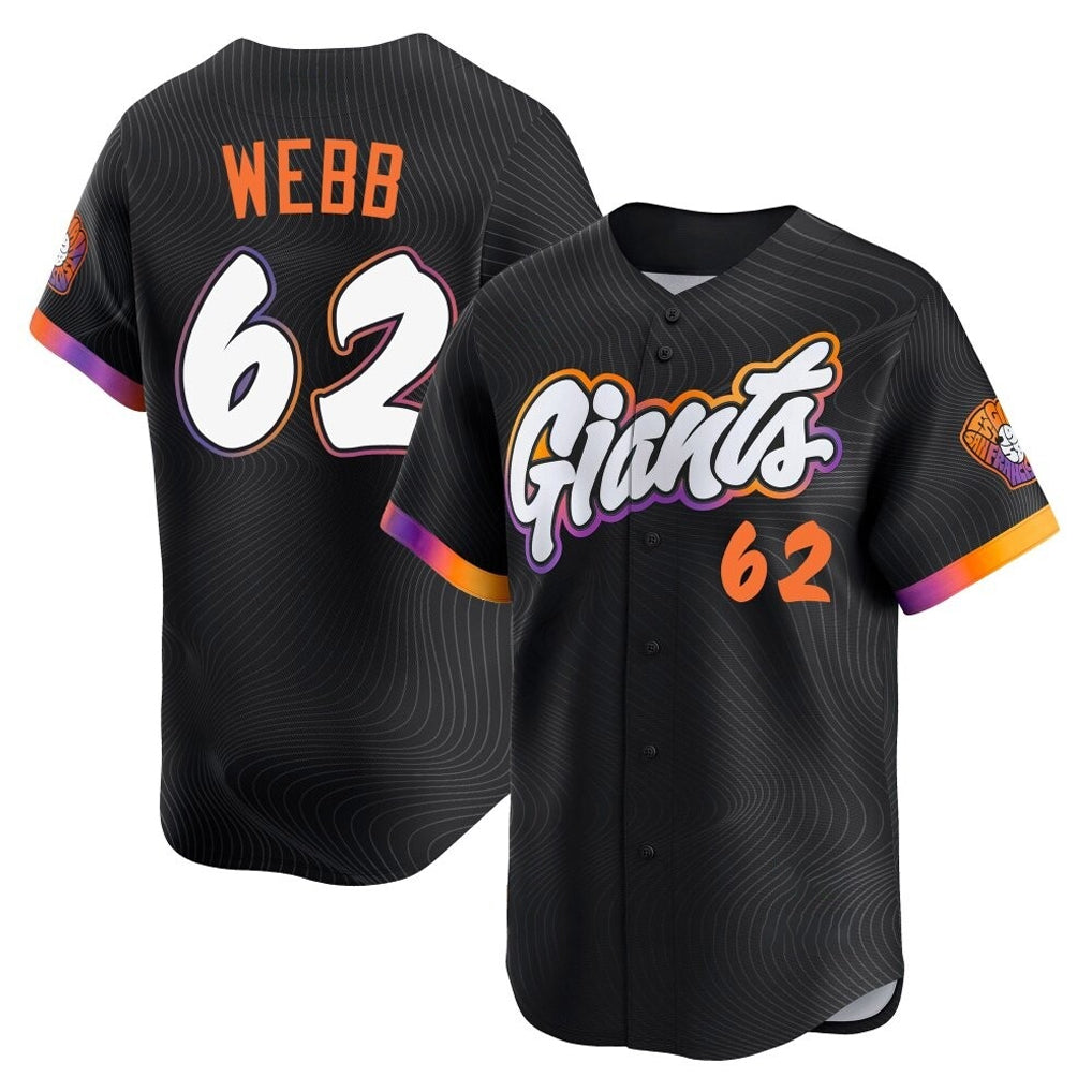 Jamed SF.Giants #62 Logan Webb Player Black City Connect Home Limited Stitched Jerseys