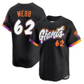 Jamed SF.Giants #62 Logan Webb Player Black City Connect Home Limited Stitched Jerseys