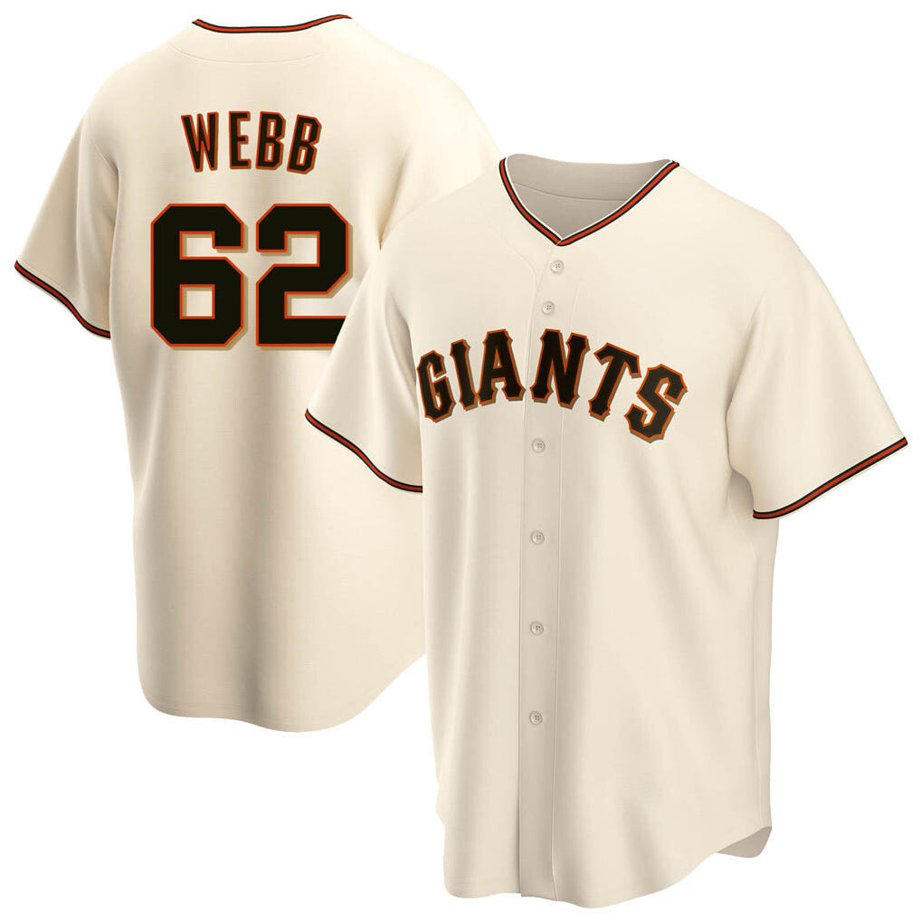 Jamed SF.Giants #62 Logan Webb Player Cream Home Game Stitched Jerseys