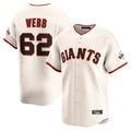 Jamed SF.Giants #62 Logan Webb Player Cream Home Limited Stitched Jerseys