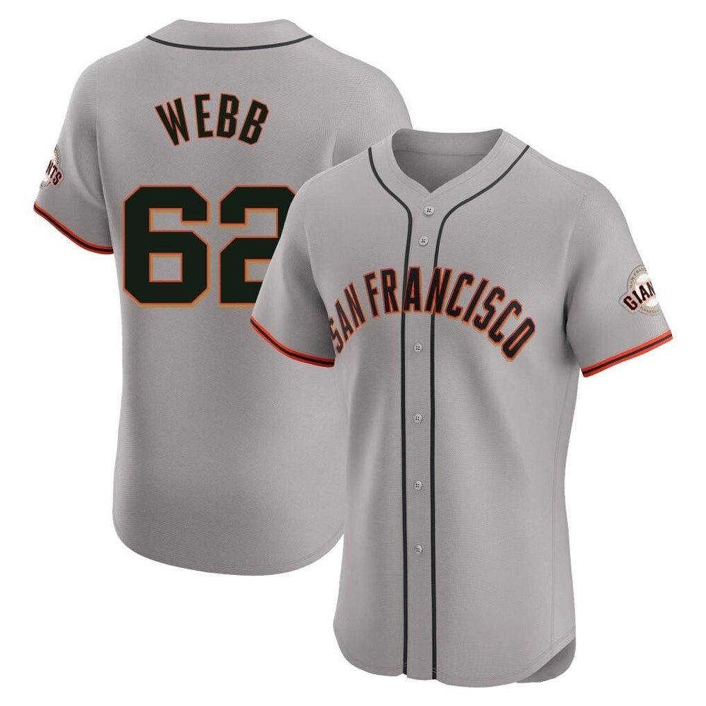 Jamed SF.Giants #62 Logan Webb Player Gray Home Limited Elite Stitched Jerseys