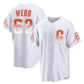 Jamed SF.Giants #62 Logan Webb Player White City Connect Home Game Stitched Jerseys