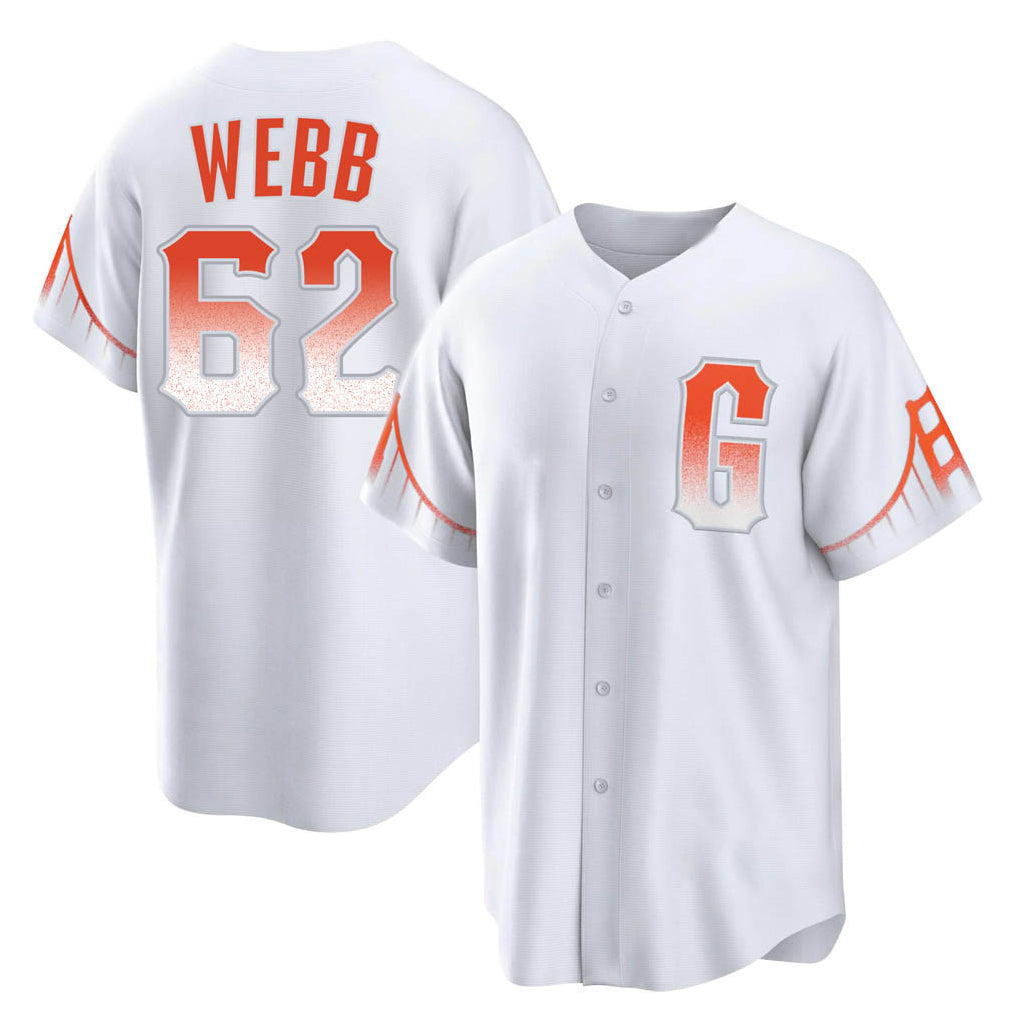 Jamed SF.Giants #62 Logan Webb Player White City Connect Home Game Stitched Jerseys