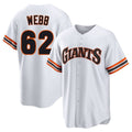 Jamed SF.Giants #62 Logan Webb Player White Home Game Stitched Jerseys