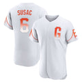 Jamed SF.Giants #6 Daniel Susac Player White City Connect Home Limited Elite Stitched Jerseys