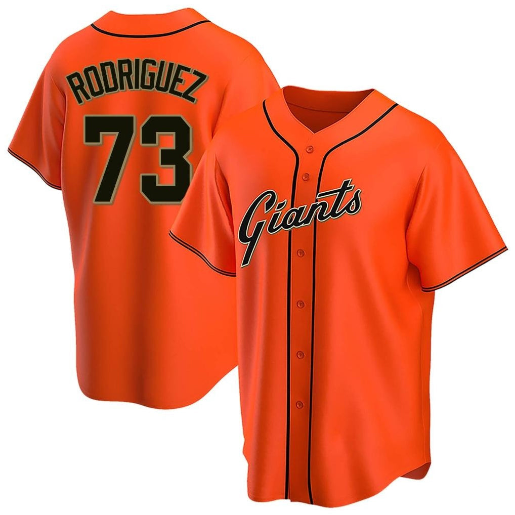 Jamed SF.Giants #73 Randy Rodriguez Player Orange Home Game Stitched Jerseys