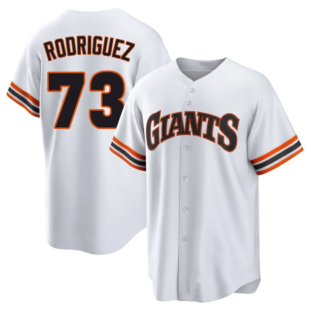 Jamed SF.Giants #73 Randy Rodriguez Player White Home Game Stitched Jerseys