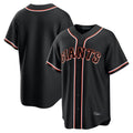 Jamed SF.Giants Blank Player Black Fashion Home Game Stitched Jerseys