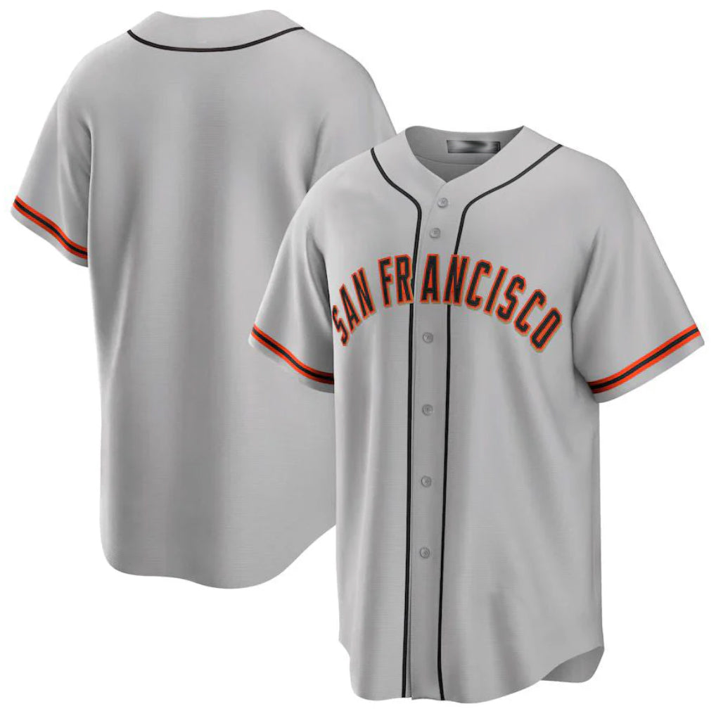 Jamed SF.Giants Blank Player Gray Home Game Stitched Jerseys