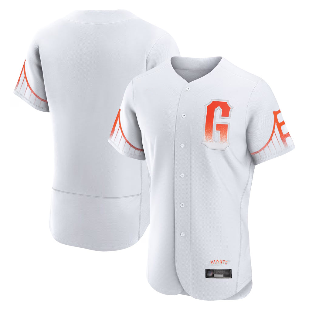 Jamed SF.Giants Blank Player White City Connect Home Limited Elite Stitched Jerseys