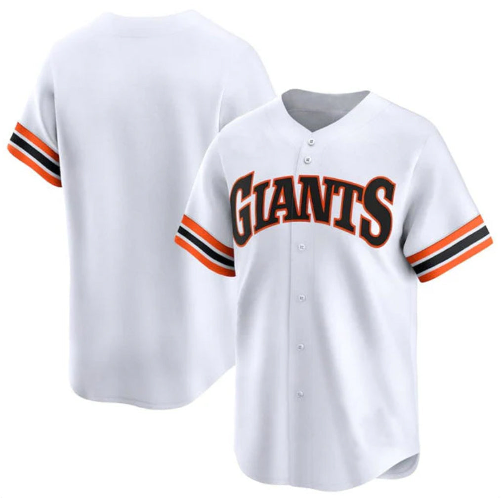 Jamed SF.Giants Blank Player White Home Game Stitched Jerseys