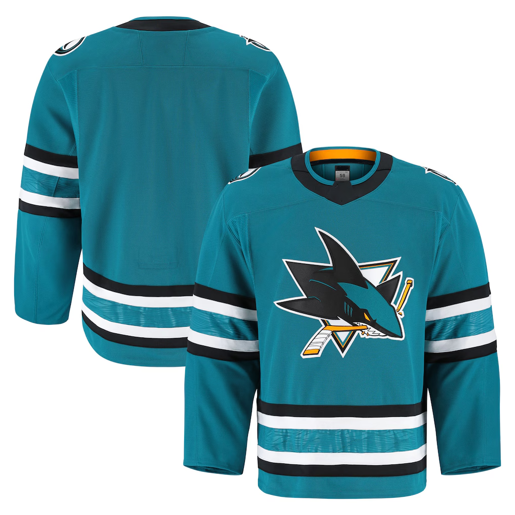 Jamed S.Jose Sharks Teal Home Authentic Pro Jerseys