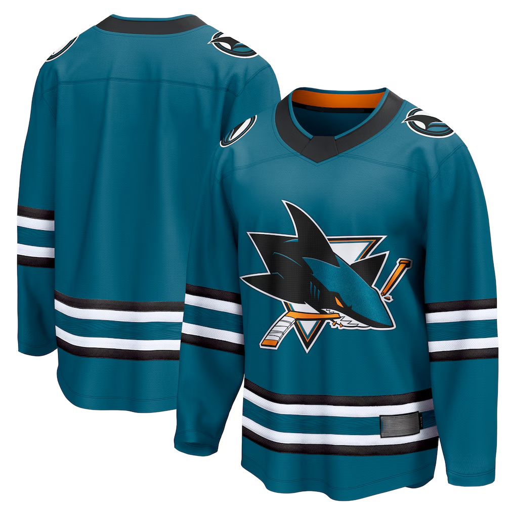 Jamed S.Jose Sharks Teal Home Breakaway Jerseys