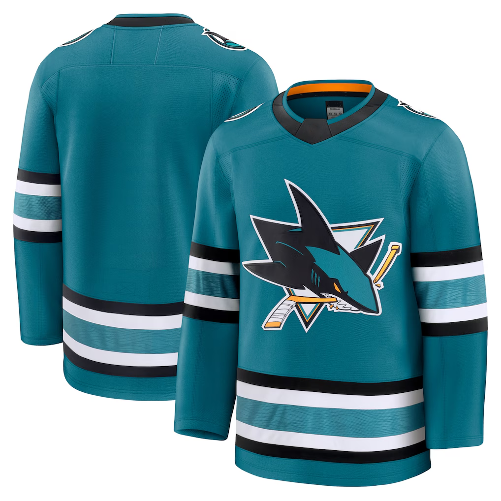 Jamed S.Jose Sharks Teal Home Premium Jerseys