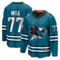 Jamed S.Jose Sharks #77 Michael Misa Teal Breakaway Jerseys