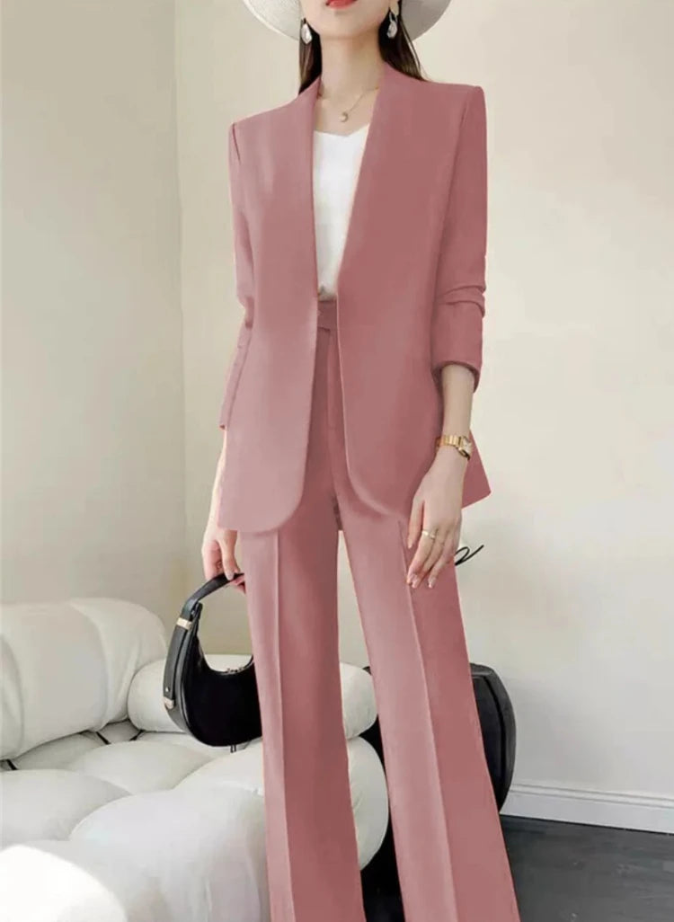 New in Fashion 2 Piece Sets Women Outfits Spring Autumn New in Korean Pants Sets Commuter Elegant Suit Coat 2 Piece Sets Women