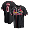 Jamed St. Louis Cardinals #0 Masyn Winn Player Black Carbon Fashio Game Stitched Jerseys