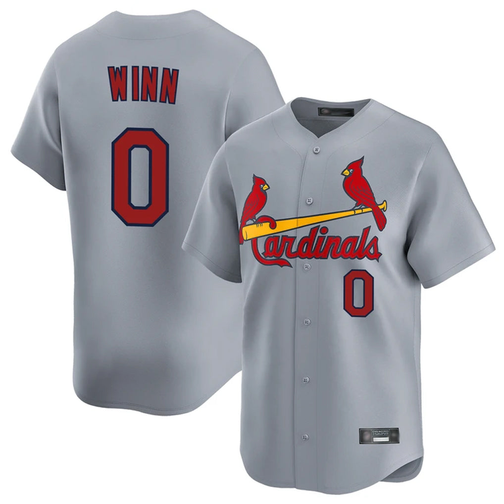 Jamed St. Louis Cardinals #0 Masyn Winn Player Gray Home Limited Stitched Jerseys