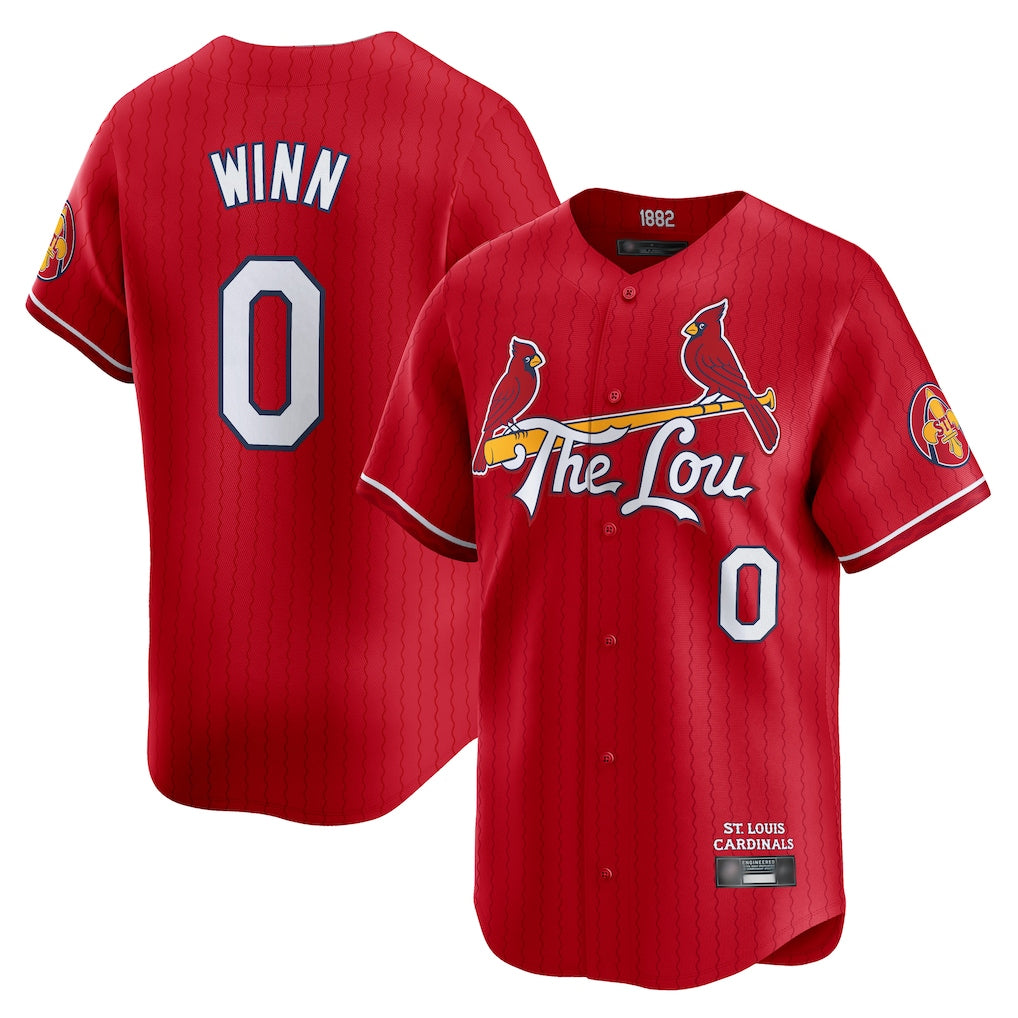 Jamed St. Louis Cardinals #0 Masyn Winn Player Red City Connect Limited Stitched Jerseys