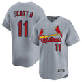 Jamed St. Louis Cardinals #11 Victor Scott II Player Gray Home Limited Stitched Jerseys