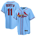 Jamed St. Louis Cardinals #11 Victor Scott II Player Light Blue Home Game Stitched Jerseys
