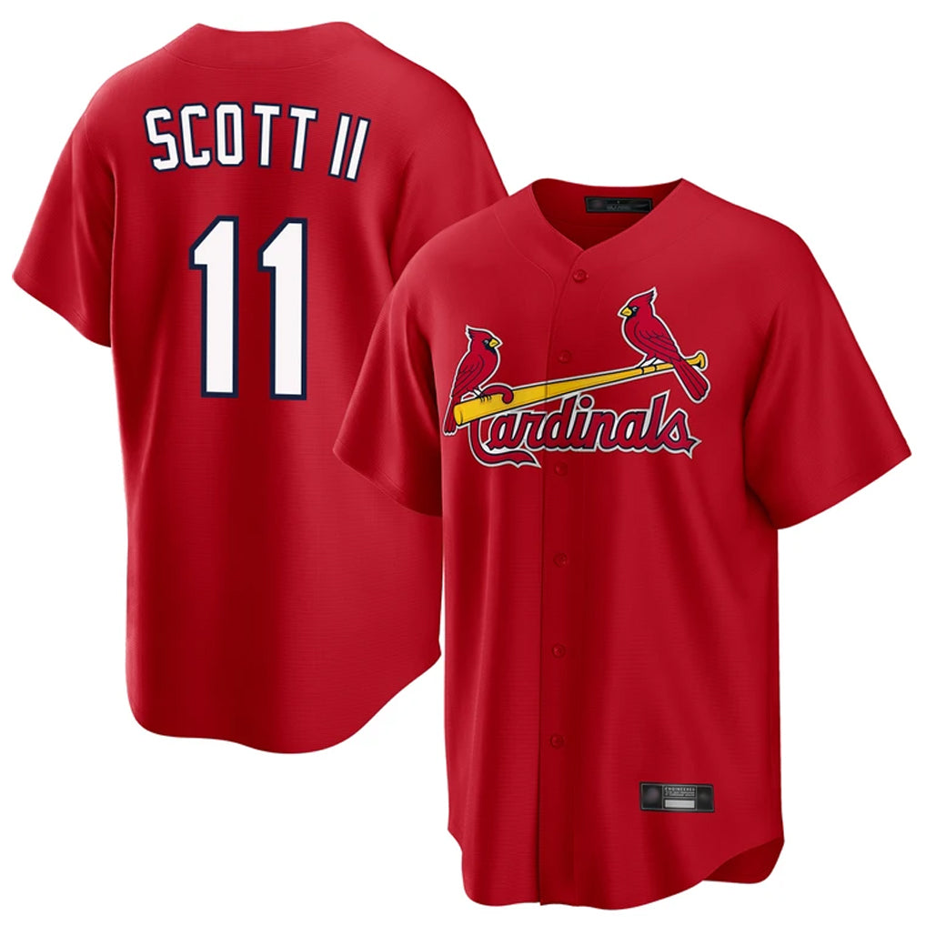 Jamed St. Louis Cardinals #11 Victor Scott II Player Red Home Game Stitched Jerseys