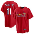 Jamed St. Louis Cardinals #11 Victor Scott II Player Red Home Game Stitched Jerseys