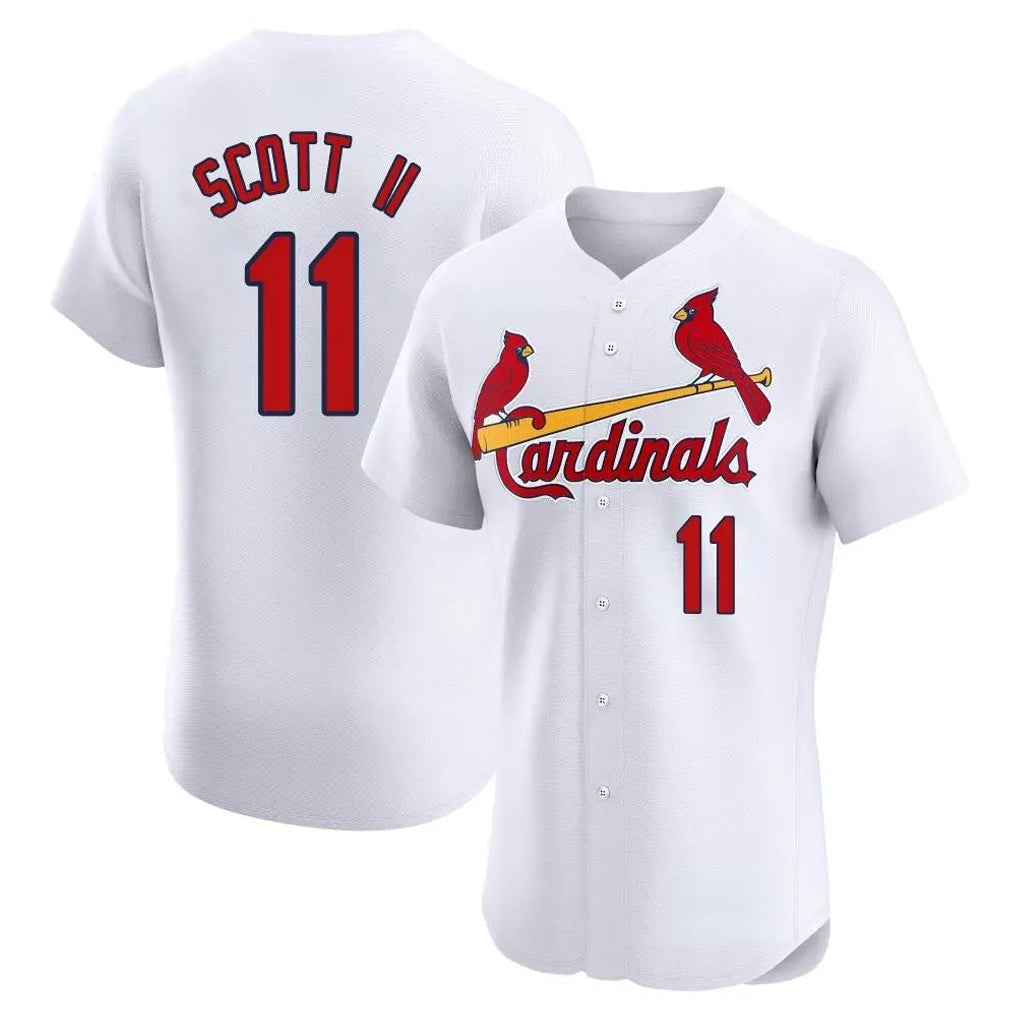 Jamed St. Louis Cardinals #11 Victor Scott II Player White Home Limited Elite Stitched Jerseys