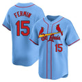 Jamed St. Louis Cardinals #15 Jose Fermin Player Light Blue Home Limited Stitched Jerseys