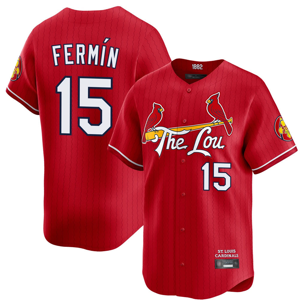 Jamed St. Louis Cardinals #15 Jose Fermin Player Red City Connect Limited Stitched Jerseys