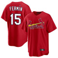 Jamed St. Louis Cardinals #15 Jose Fermin Player Red Home Game Stitched Jerseys