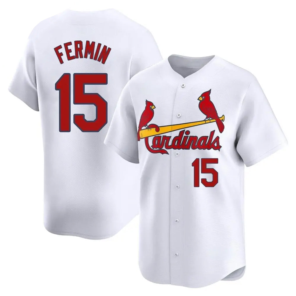 Jamed St. Louis Cardinals #15 Jose Fermin Player White Home Limited Stitched Jerseys