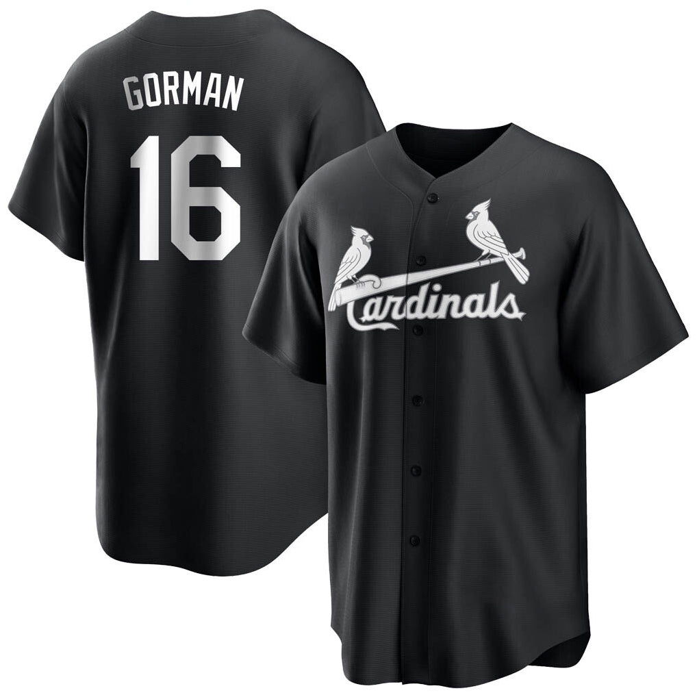 Jamed St. Louis Cardinals #16 Nolan Gorman Player Black City Connect Home Limited Stitched Jerseys
