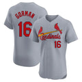 Jamed St. Louis Cardinals #16 Nolan Gorman Player Gray Home Limited Elite Stitched Jerseys