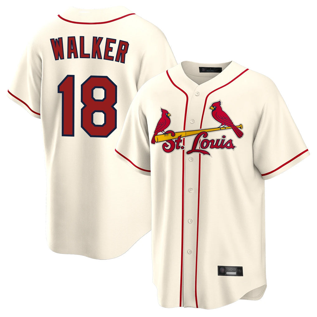 Jamed St. Louis Cardinals #18 Jordan Walker Player Cream Home Game Stitched Jerseys