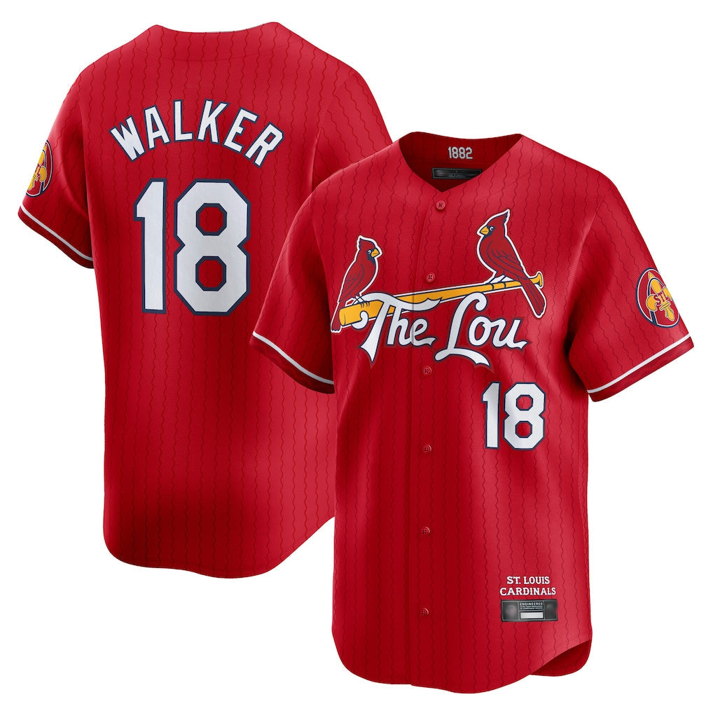 Jamed St. Louis Cardinals #18 Jordan Walker Player Red City Connect Limited Stitched Jerseys