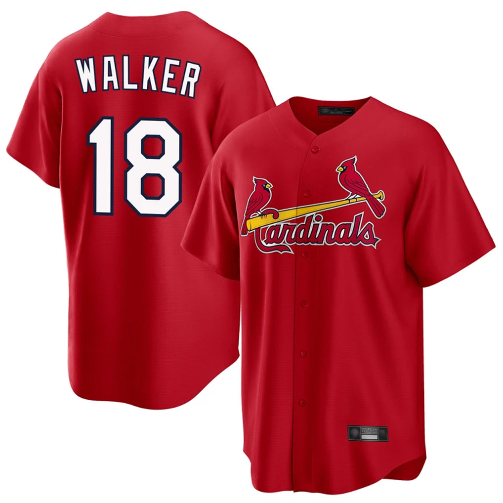 Jamed St. Louis Cardinals #18 Jordan Walker Player Red Home Game Stitched Jerseys
