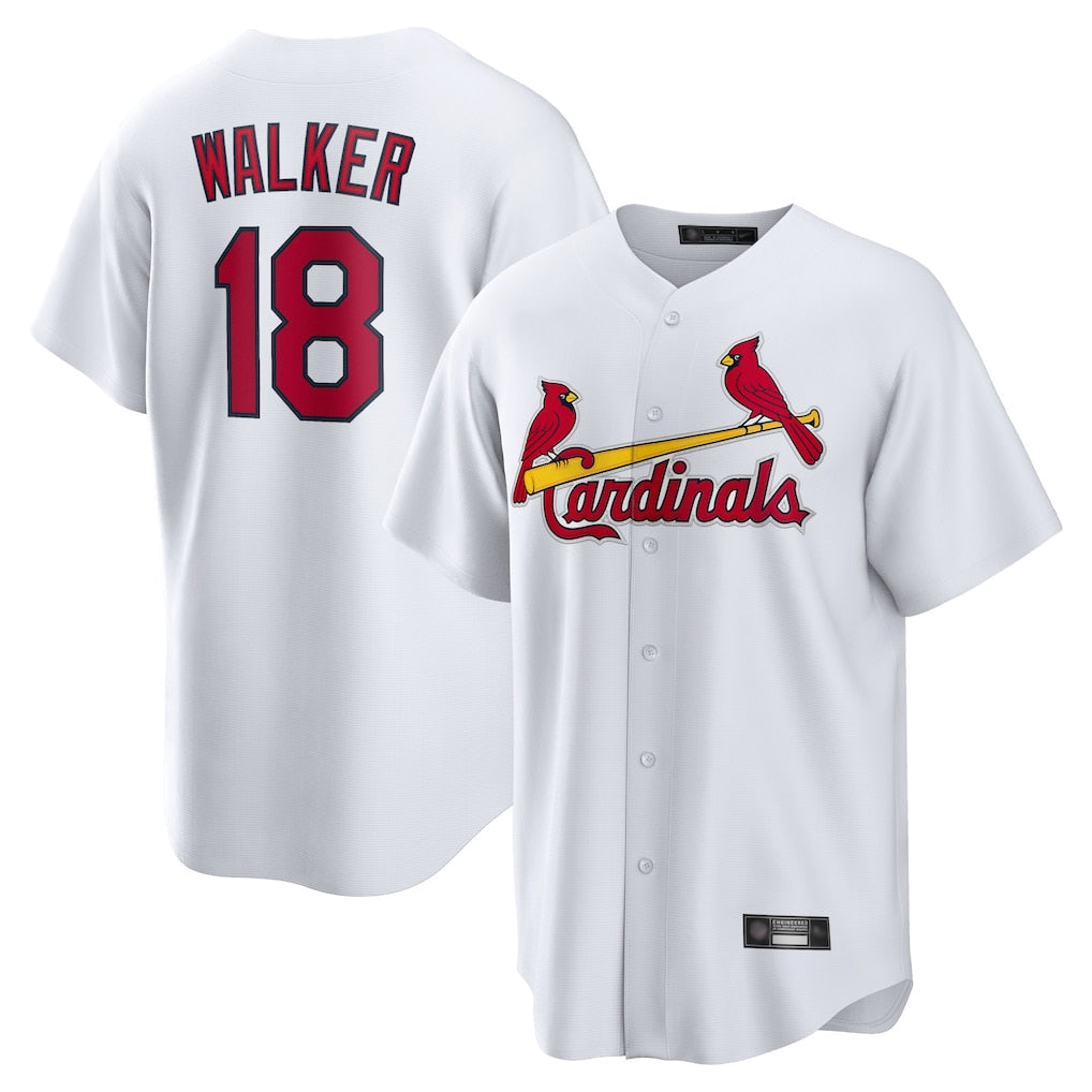 Jamed St. Louis Cardinals #18 Jordan Walker Player White Home Game Stitched Jerseys